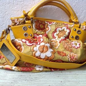 Roxbury Leather floral bag